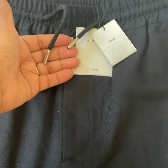 Sandro Black Dress Pants Elegant Straight-Cut Design - Picture 7 of 15